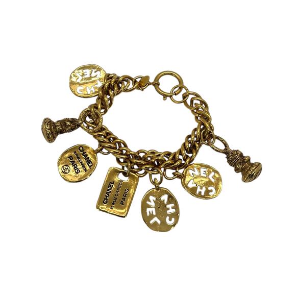 Chanel Vintage Plate Charm Bracelet - Picture 1 of 7